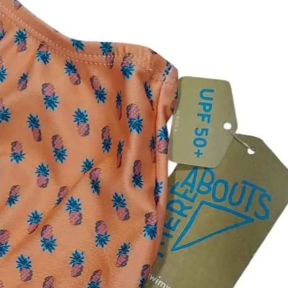 NWT Sz 18.5 PLUS  Thereabouts Kids Swim One Piece - Orange and Blue - Picture 2 of 3